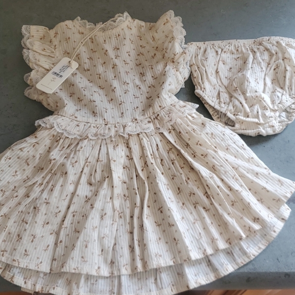 NWT Noralee Gold Fleur Alice Dress 12M - Picture 5 of 8